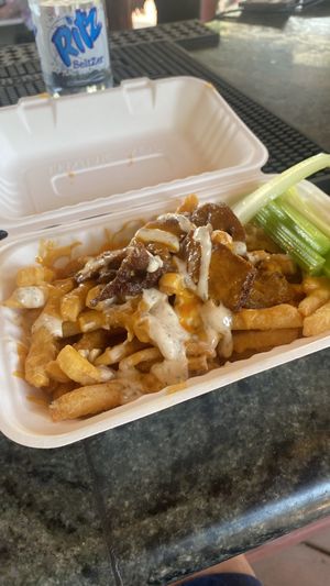 Buffalo loaded fries  at Dina's Vegan Deli & Desserts in West Palm Beach