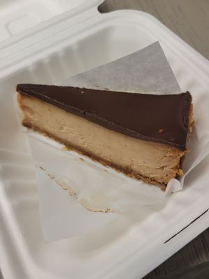 Chocolate peanut butter cheesecake at Dina's Vegan Deli & Desserts in West Palm Beach
