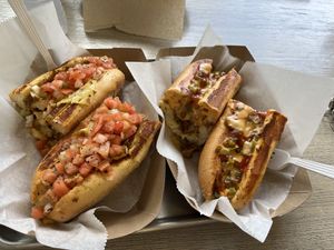 Famous Philly Cheesesteak and the Smokin Joe  at Dina's Vegan Deli & Desserts in West Palm Beach