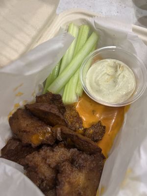 Buffalo bites   at Dina's Vegan Deli & Desserts in West Palm Beach