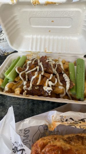 Buffalo loaded fried   at Dina's Vegan Deli & Desserts in West Palm Beach