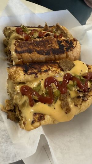Philly cheese steak sandwich   at Dina's Vegan Deli & Desserts in West Palm Beach