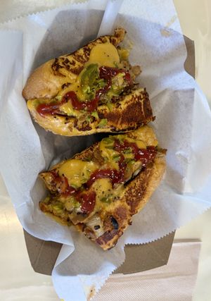The famous Philly cheesesteak sandwich   at Dina's Vegan Deli & Desserts in West Palm Beach