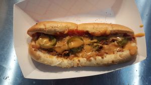 Queen of the Vegan Philly Cheesesteak at Dina's Vegan Deli & Desserts in West Palm Beach