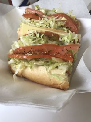 Vegan Italian sub, my fav item there besides the Philly cheesesteak 😍 at Dina's Vegan Deli & Desserts in West Palm Beach