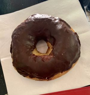 Chocolate donut at DUH Vegan in Porto
