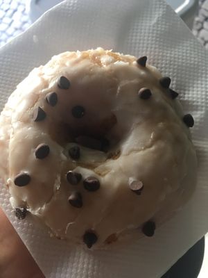 Lime and chocolate donut  at DUH Vegan in Porto