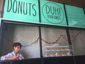 Shop front at DUH Vegan in Porto