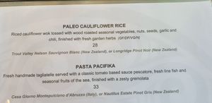 Paleo/vegan wok tossed cauliflower rice at Nautilus Resort in Rarotonga