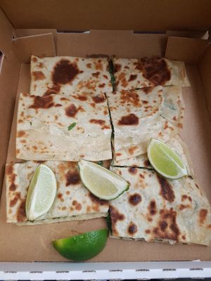 Vegan cheese & spinach gozleme at Gozleme King in Sydney