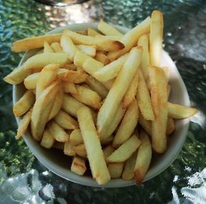 Air Fried Chips dusted with vegan chicken salt at Jarra Infusion in Pinjarra