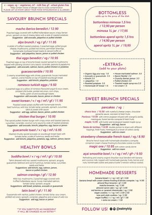 Menu   at EatMyTrip  in Barcelona