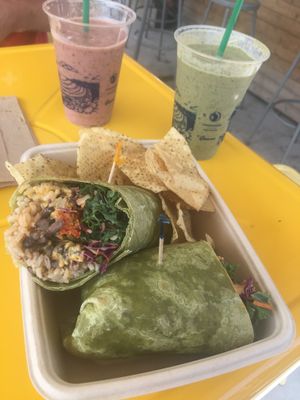 Buddha bowl as a wrap  at Daily Blend in Traverse City