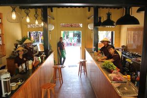 inside looking out the street at Minh Hien 3 in Hoi An
