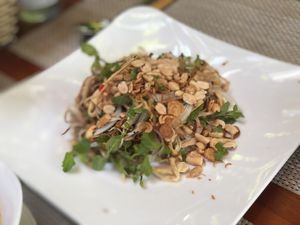 Banana blossom salad - fresh and tasty  at Minh Hien 3 in Hoi An