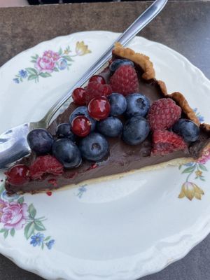 Vegan chocolate cake!  at Cafe du Grütli in Geneva