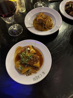 Tofu teriyaki and Seitan skewers  at Cafe du Grütli in Geneva
