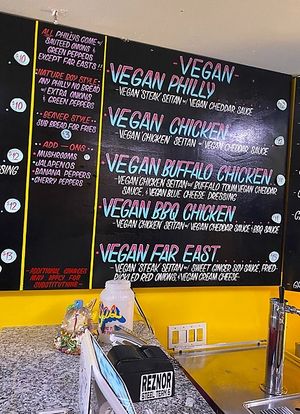 Vegan Trillysteak options. We enjoyed the BBQ best, but the Vegan Philly with savory gravy was excellent as well. at Trilly Cheesesteaks in New Orleans