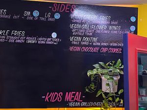 Vegan sides that are available. We had the Cauliflower Wings with Trilly Sauce, but they were just OK. at Trilly Cheesesteaks in New Orleans