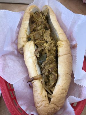 Vegan Philly Cheesesteak! at Trilly Cheesesteaks in New Orleans
