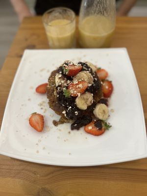 Vegan pancakes   at Cheese and Cake in Barcelona