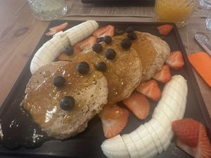 Vegan pancakes  at Cheese and Cake in Barcelona