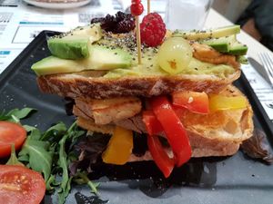 Vegan club sandwich at Cheese and Cake in Barcelona