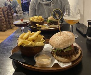 Walnut burger  at Bohemian Burgers in Bruges