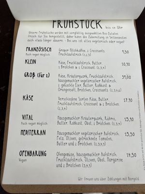 Karte 3  at Milchkaffee in Berlin