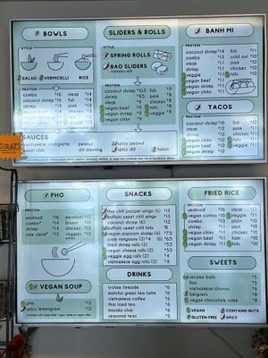 Menu as of 3/15/2023  at DD MAU in Maryland Heights