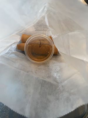 Veggie Egg Rolls with the Vegan Vietnamese Vinaigrette at DD MAU in Maryland Heights