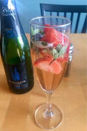 Mimosa bar- strawberry mint  at Seed Sprout Spoon in St Louis