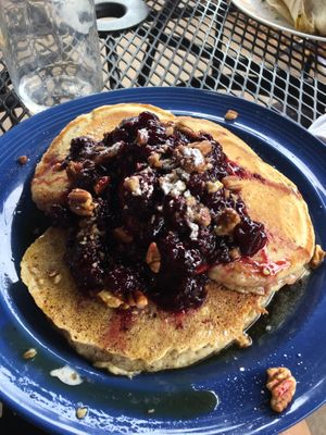 Vegan pancakes Sunday brunch special  at Seed Sprout Spoon in St Louis