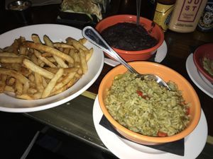 Fries, rice, and beans (no queso) at Session Taco - Delmar Loop in St Louis