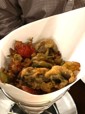Tempura veggies.  at Polite Society in St Louis