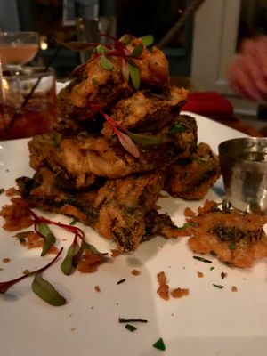 Portobello tempura- amazing  at Polite Society in St Louis