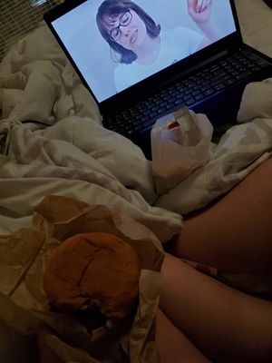 The double hamburger and fries at Cafe No Fur - Cloud Kitchen in Las Vegas