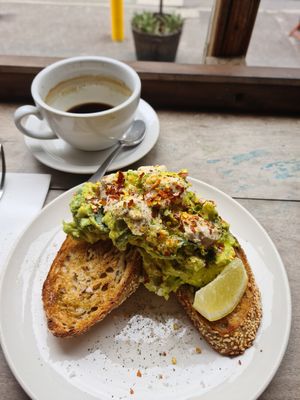 Vegan Organic Avo Smash😇 at Slowpoke Espresso in Fitzroy