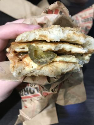 Chilli egg muffin  at Lord of the Fries - Snickle Lane in Auckland