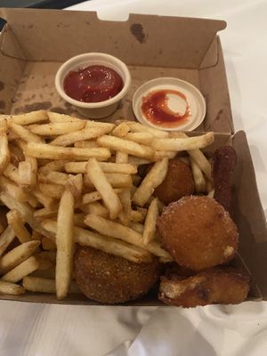 Sampler Munch box - way too much salt on it   at Lord of the Fries - Snickle Lane in Auckland