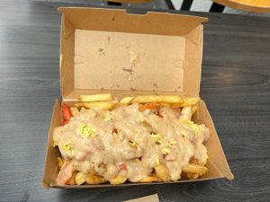 cajun shrimp fries  at Lord of the Fries - Snickle Lane in Auckland