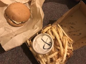 Burger, fries and chicken nuggets at Lord of the Fries - Snickle Lane in Auckland