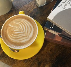 Gingerbread latte   at High Peak Bookstore & Cafe in Buxton