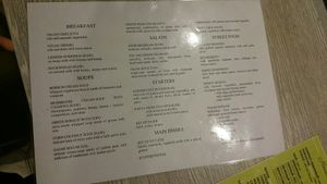 English menu November 2018 at Poleznye Belki Vegetarian Bistro in Odessa