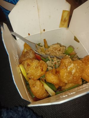 Salt and pepper tofu box #Veganuary at Wok&Go - Central Station in Liverpool