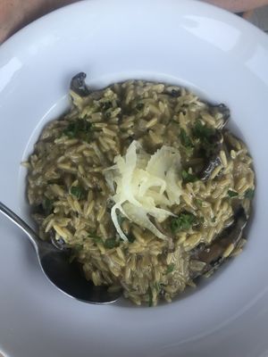 Orzo with mushrooms at To Pardalo Katsiki  in Lefkada