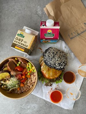 Beyond Burger & Beyond Sausage Poke Bowl - delivery at PC Studio Cafe in Selangor
