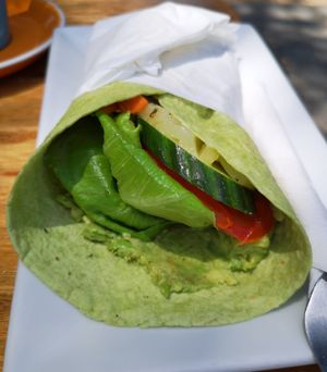 Salad Wrap at Nourishing the Soul Cafe in Dudley Park