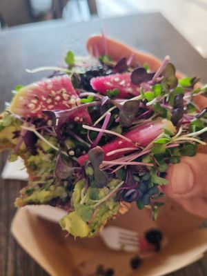 Avocado toast at Earthcraft Juicery in Houston