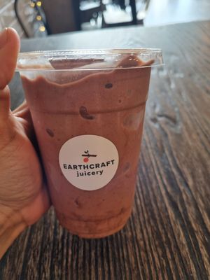St. Valentine protein smoothie at Earthcraft Juicery in Houston